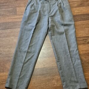 LOUIS RAPHAEL mens luxe woolmark dress Pants SIZE 35x31.5 COLOR GREY